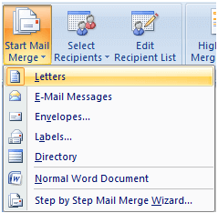 Microsoft Word Mail Merge1